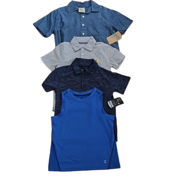 THEREABOUTS BOYS BUNDLE OF 4 SHIRTS:  1 BUTTON UP, 2 POLOS AND 1 TANK XXS - Picture 1 of 15